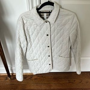 Burberry White Womens Quilted Coat